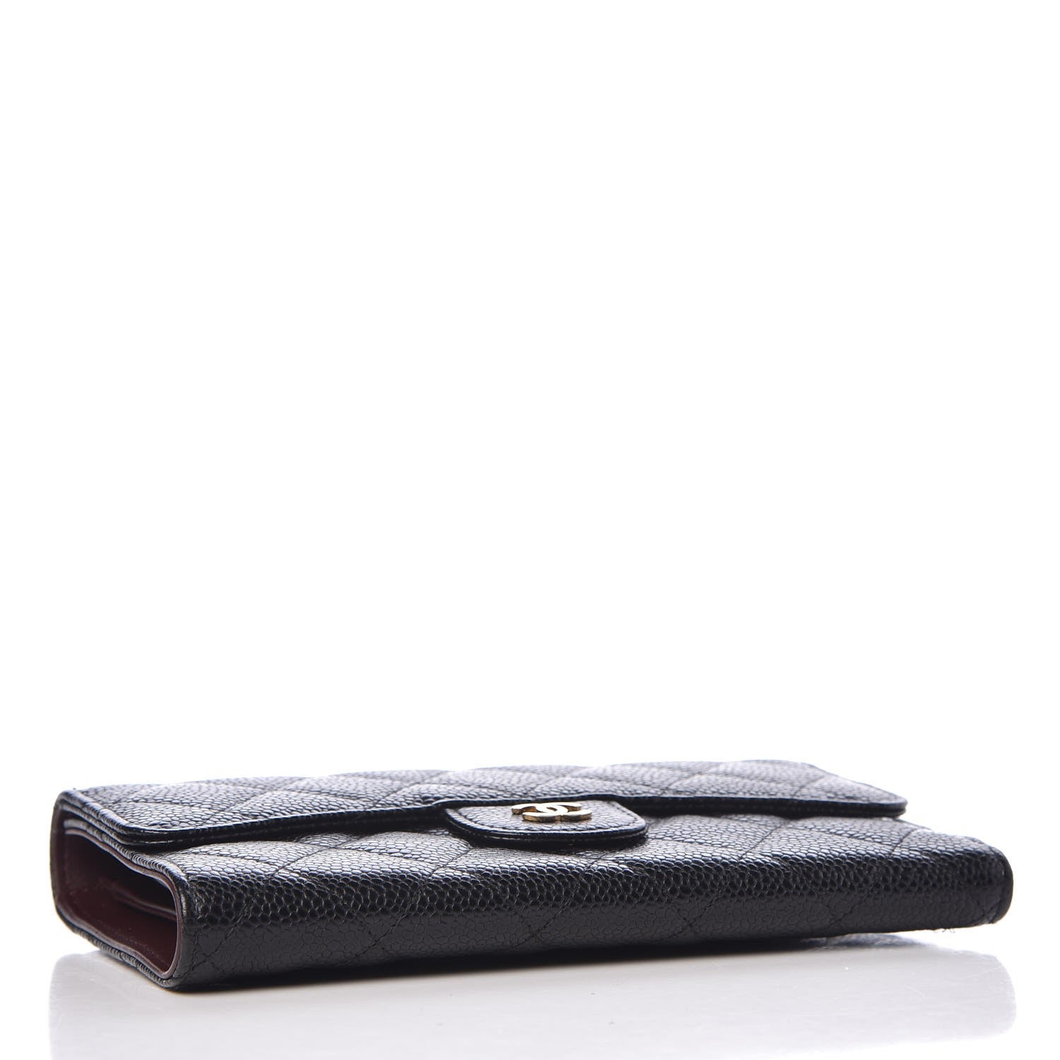 Chanel Caviar Quilted Long Flap Wallet Black 4 of 9
