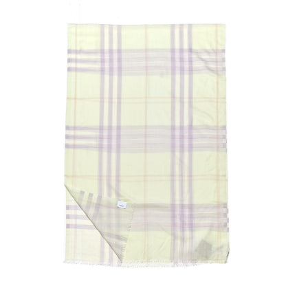 Burberry Wool Silk Gauze Giant Check Lightweight Scarf Limestone 3 of 5