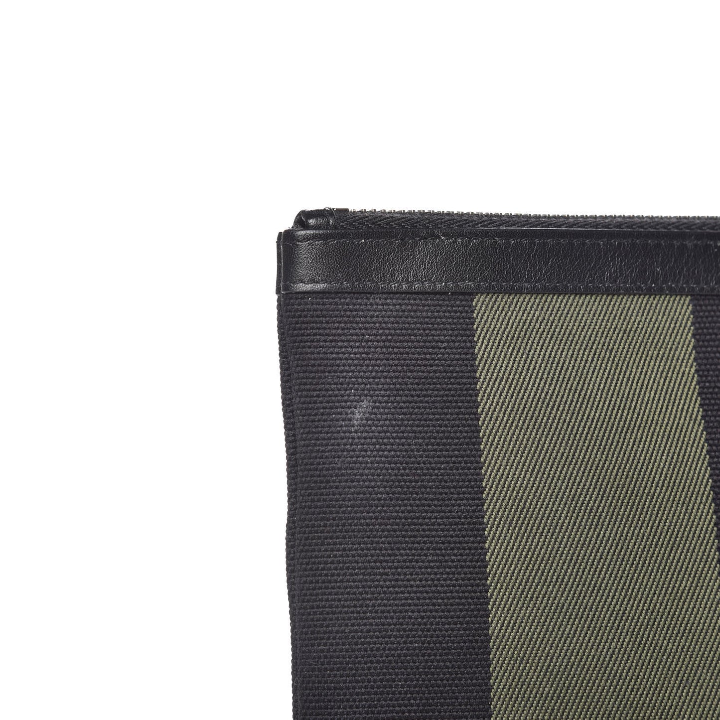 Classic Cotton Canvas Monogram Pouch Black
