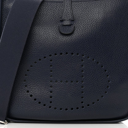Hermes Taurillon Clemence Evelyne III PM Bleu Nuit 8 of 13
