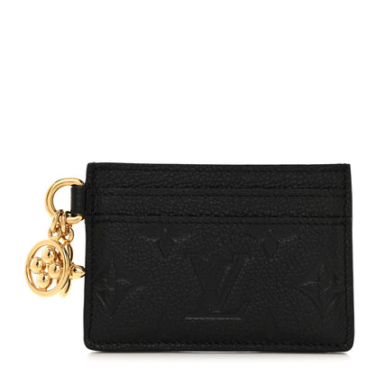 Louis Vuitton Empreinte Monogram LV Charms Card Holder Black 1 of 6