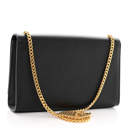 Saint Laurent SAINT LAURENT Grain De Poudre Medium Classic Monogram Kate Satchel Black 2 of 8