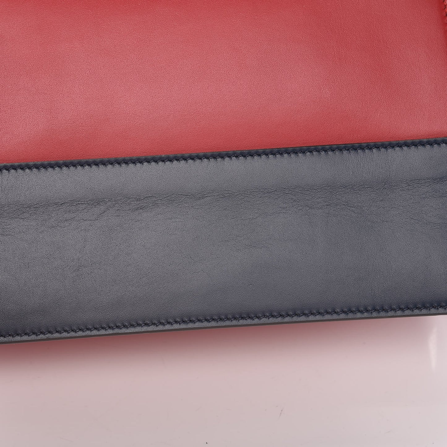 Calfskin Sylvie Web Small Queen Margaret Top Handle Bag Blue Agata Hibiscus Red Mystic White Sugar Pink