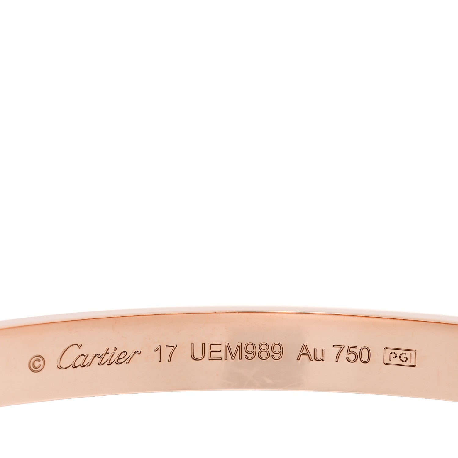 Cartier 18K Pink Gold LOVE Bracelet 17 3 of 7