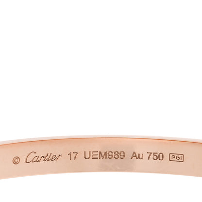 Cartier 18K Pink Gold LOVE Bracelet 17 3 of 7