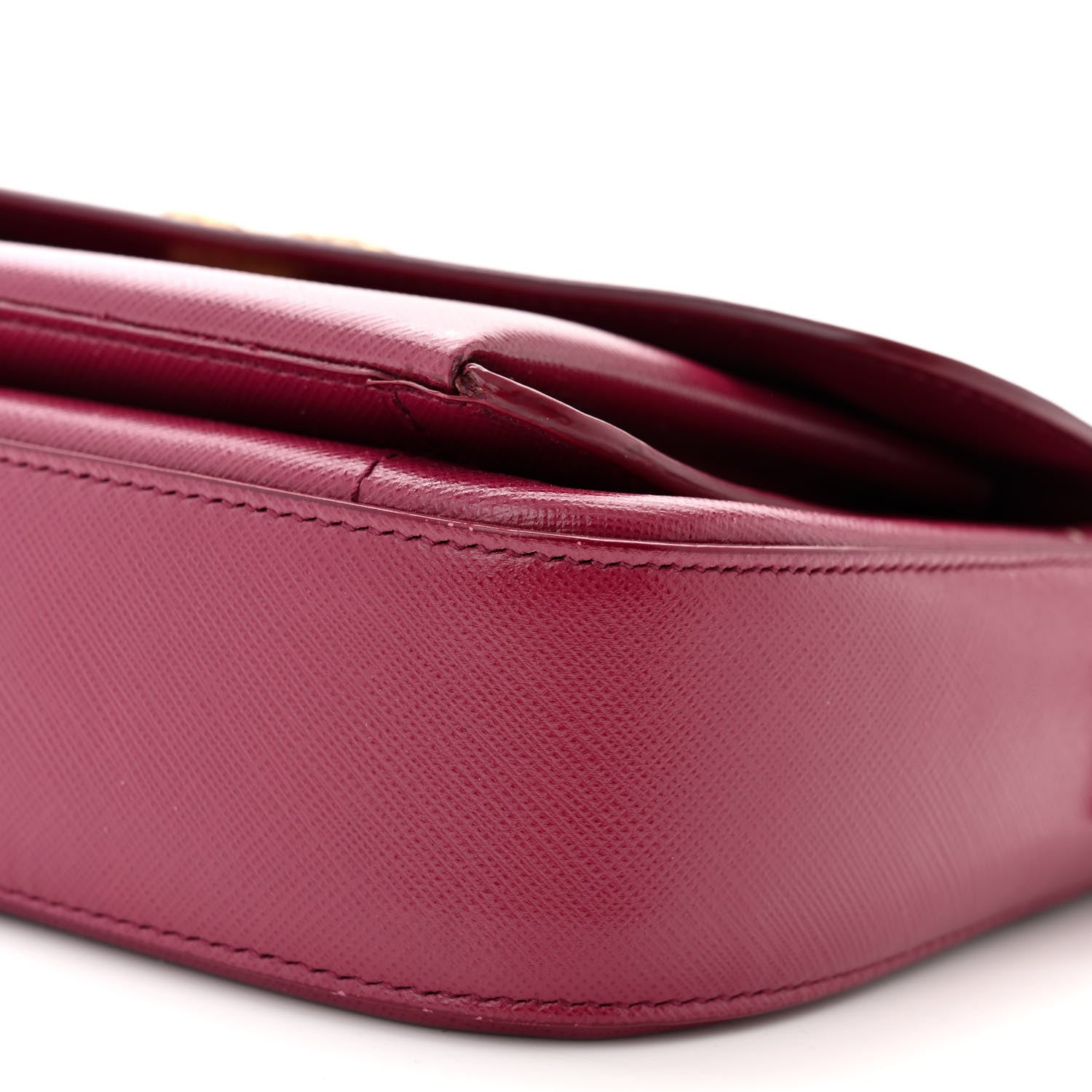 Salvatore Ferragamo Saffiano Sandrine Shoulder Bag Wine 9 of 15