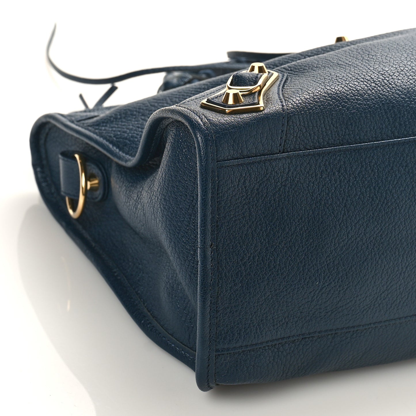 Chevre Gold Metallic Edge Hardware City Bleu de Minuit