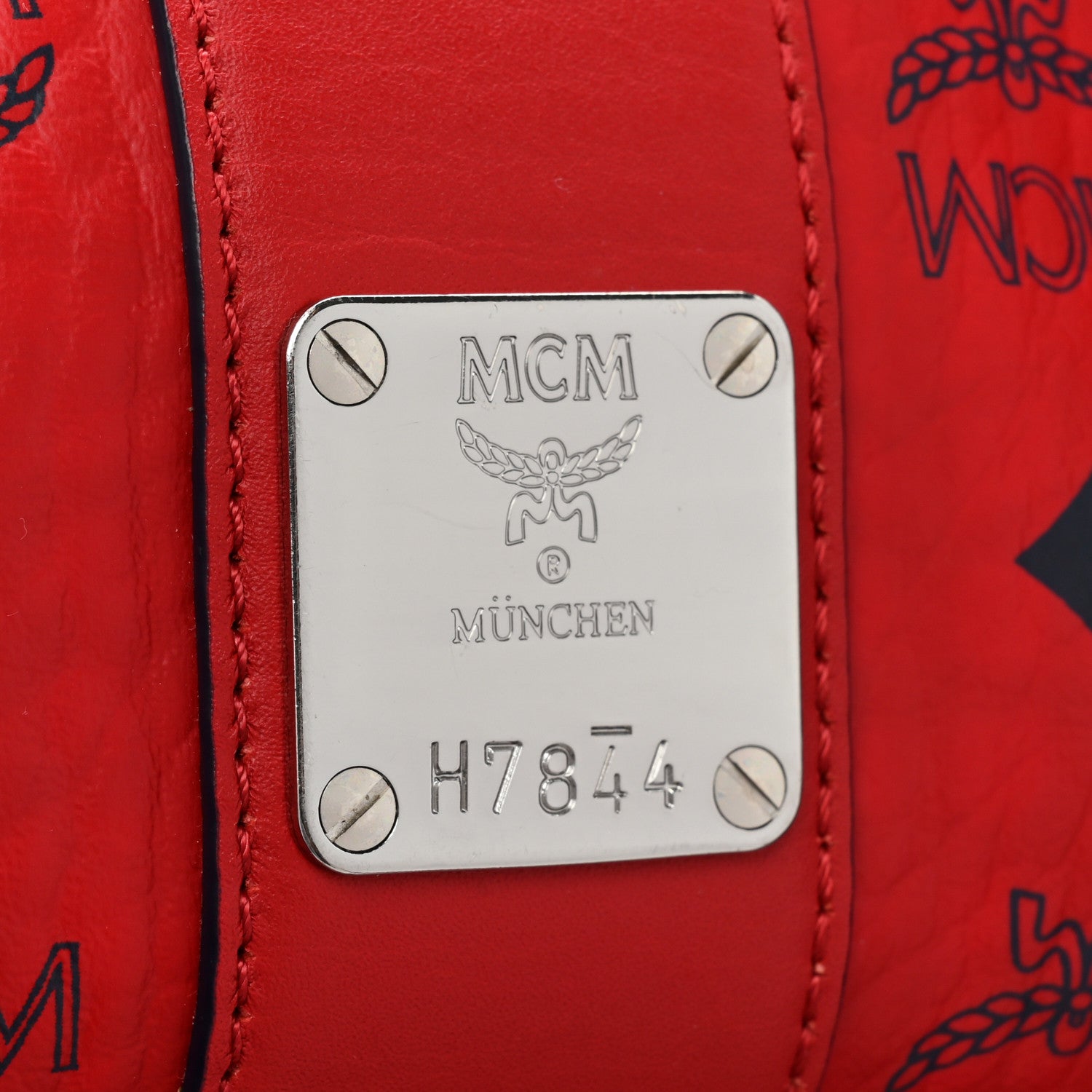 MCM Visetos Large Liz Reversible Shopper Tote Ruby Red 10 of 18