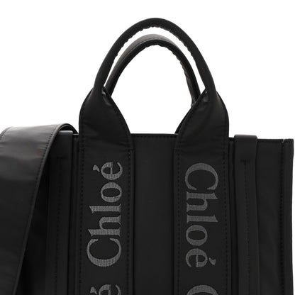 Chloe Nylon Small Woody Tote Black 8 of 12