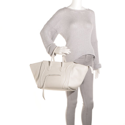 Celine Supple Calfskin Medium Phantom Luggage White 2 of 8