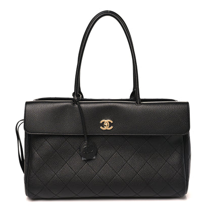 Chanel Grained Calfskin Stitched Urban Essentials Large Shopping Bag Black 1 of 11