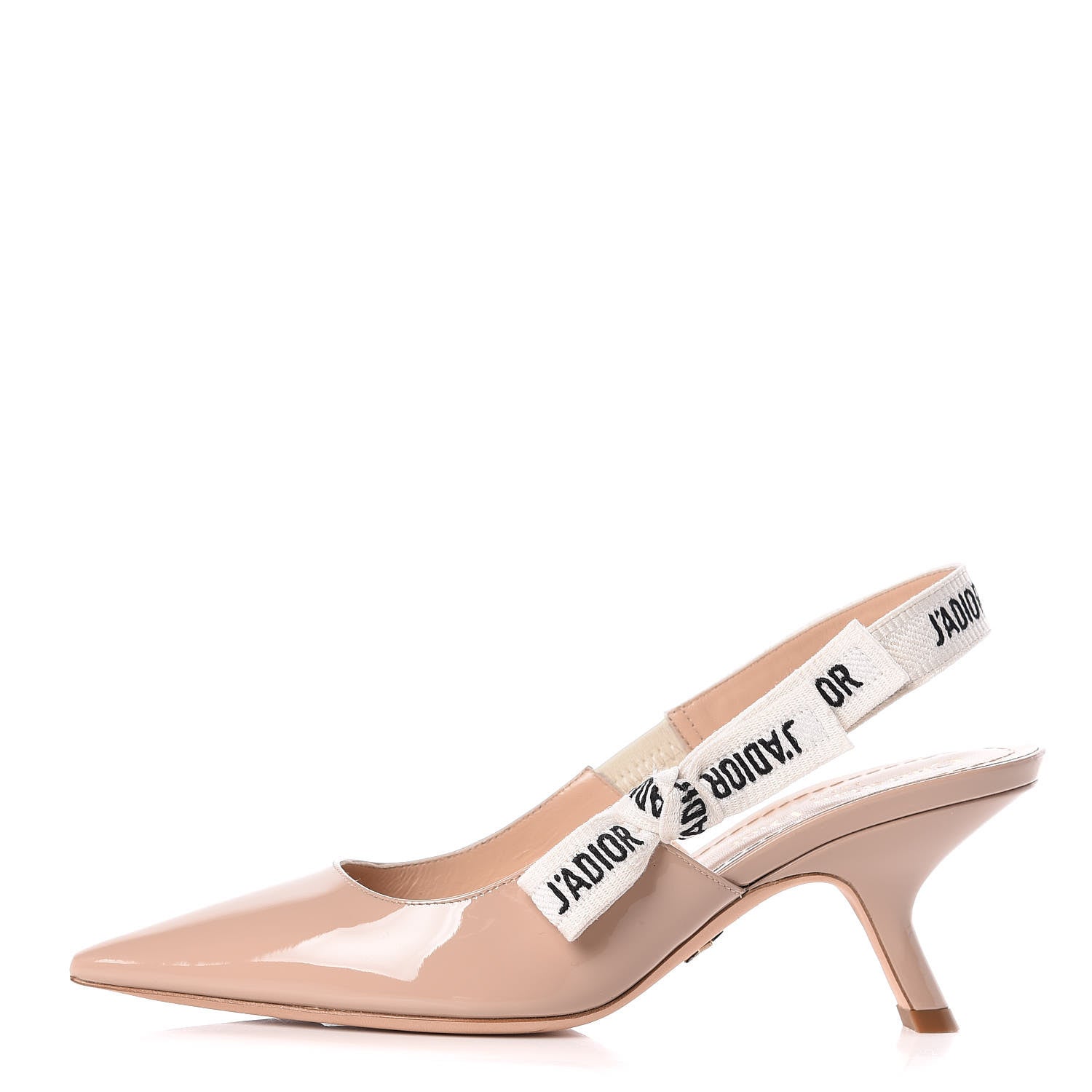 Christian Dior Patent Ribbon J'Adior Slingback 65mm Pumps 36 Nude 1 of 8