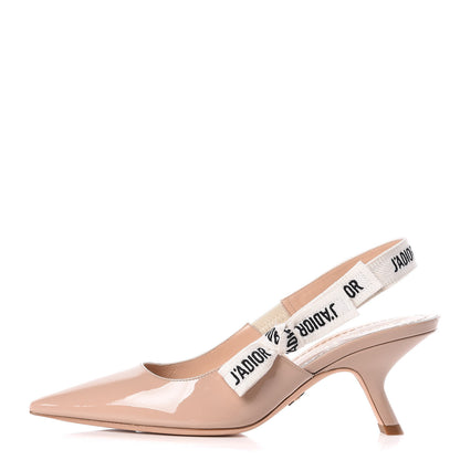 Christian Dior Patent Ribbon J'Adior Slingback 65mm Pumps 36 Nude 1 of 8