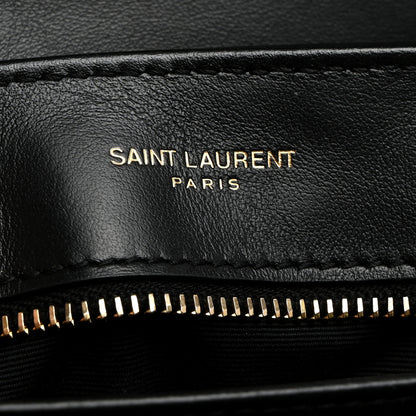 Saint Laurent Calfskin Y Quilted Monogram Toy Loulou Crossbody Bag Black 6 of 11