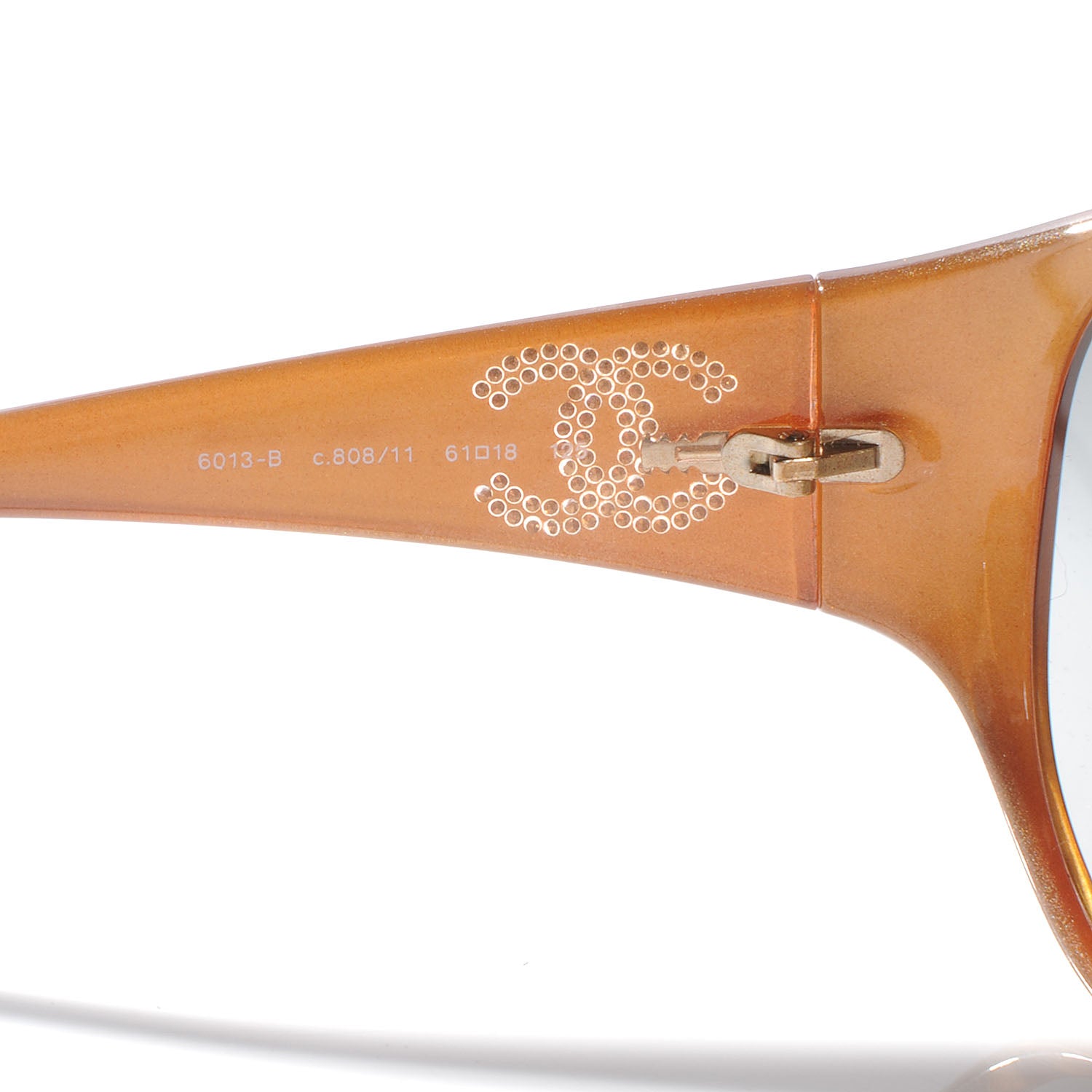 Chanel Crystal CC Logo Sunglasses 6013 B Brown 4 of 6