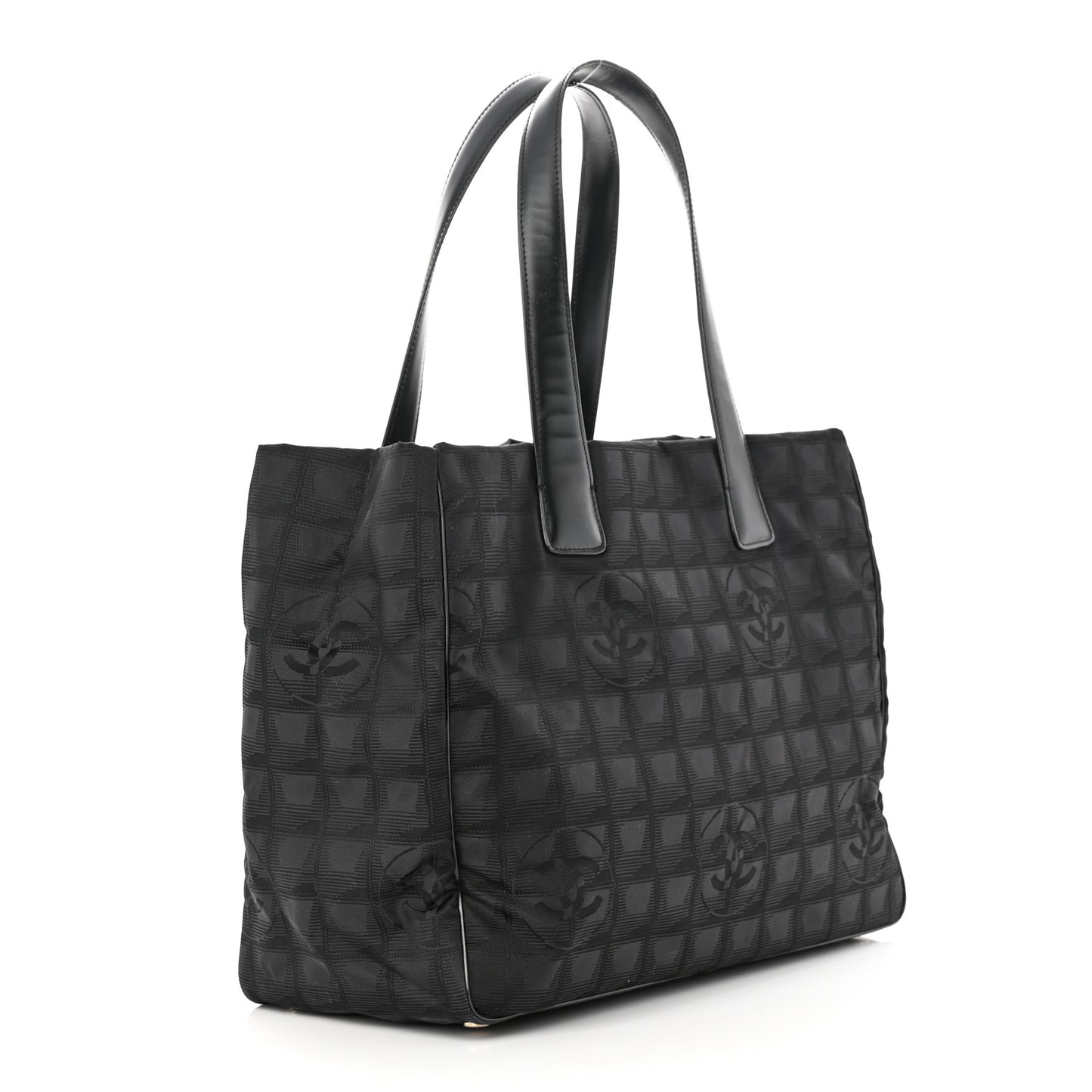Nylon Large Travel Tote Black