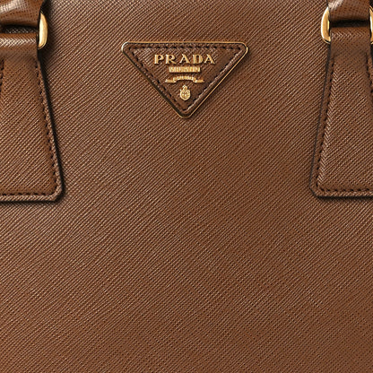 Prada Saffiano Small Galleria Double Zip Tote Caramel 9 of 11
