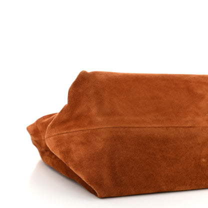 Khaite Suede Calfskin Beatrice Small Hobo Caramel 7 of 8