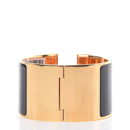Hermes Enamel Extra Wide Clic Clac H Bracelet PM Black 3 of 5