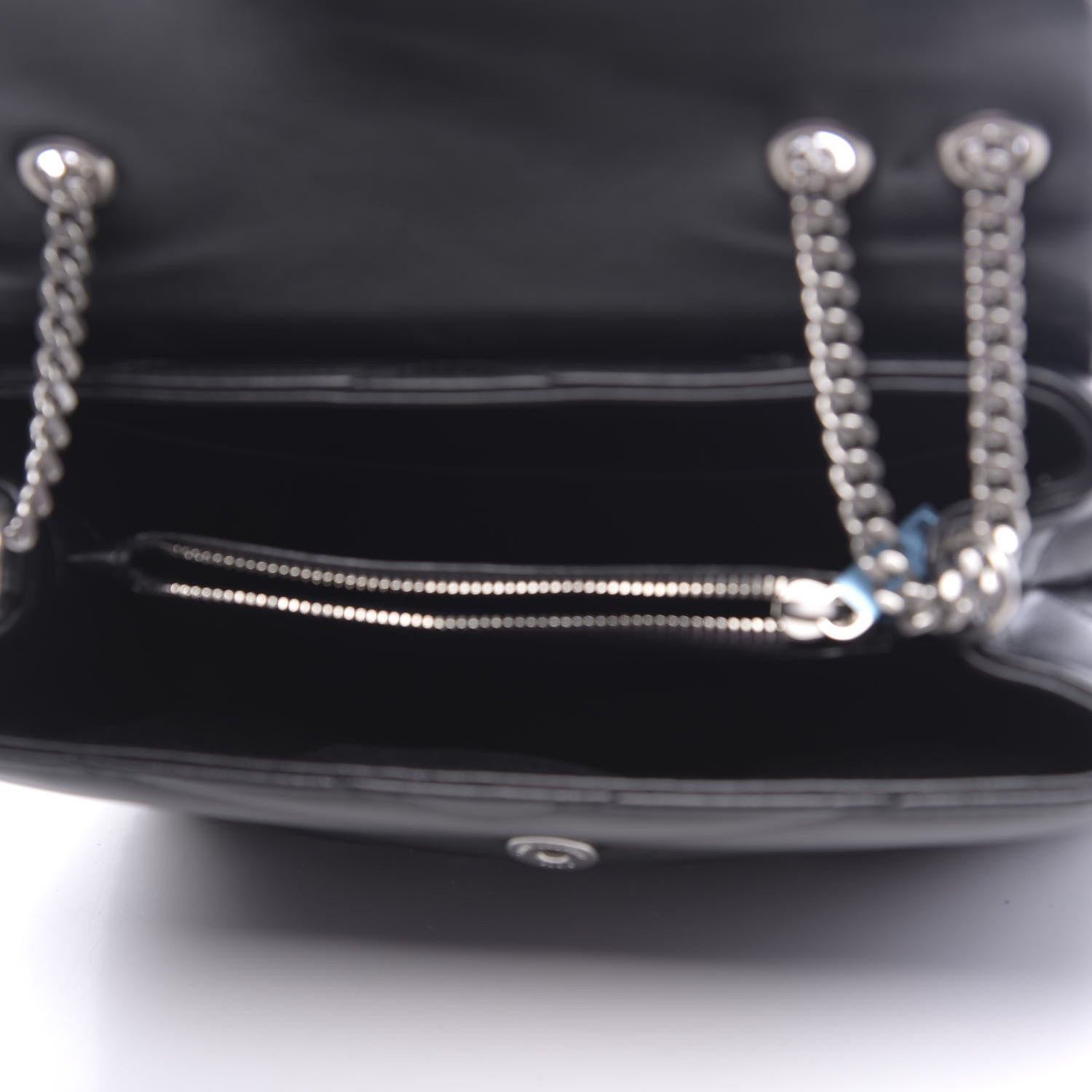 Saint Laurent Calfskin Y Quilted Monogram Small Loulou Chain Satchel Black 5 of 9