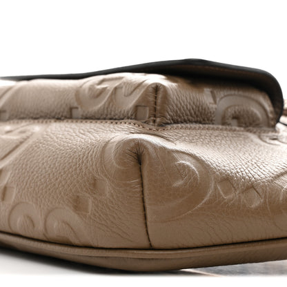 Gucci Piuma Calfskin Jumbo GG Embossed Pocket Belt Bag Good Taupe 10 of 10