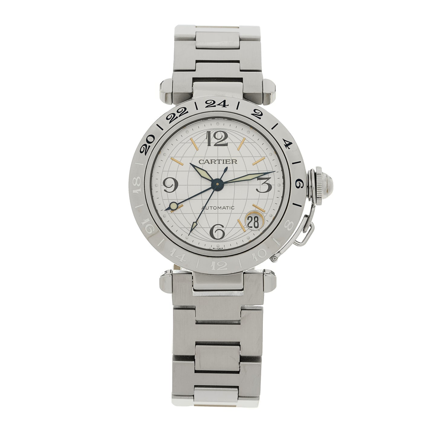 Stainless Steel 35mm Pasha GMT Automatic Watch