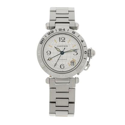 Cartier Stainless Steel 35mm Pasha GMT Automatic Watch 1 of 4