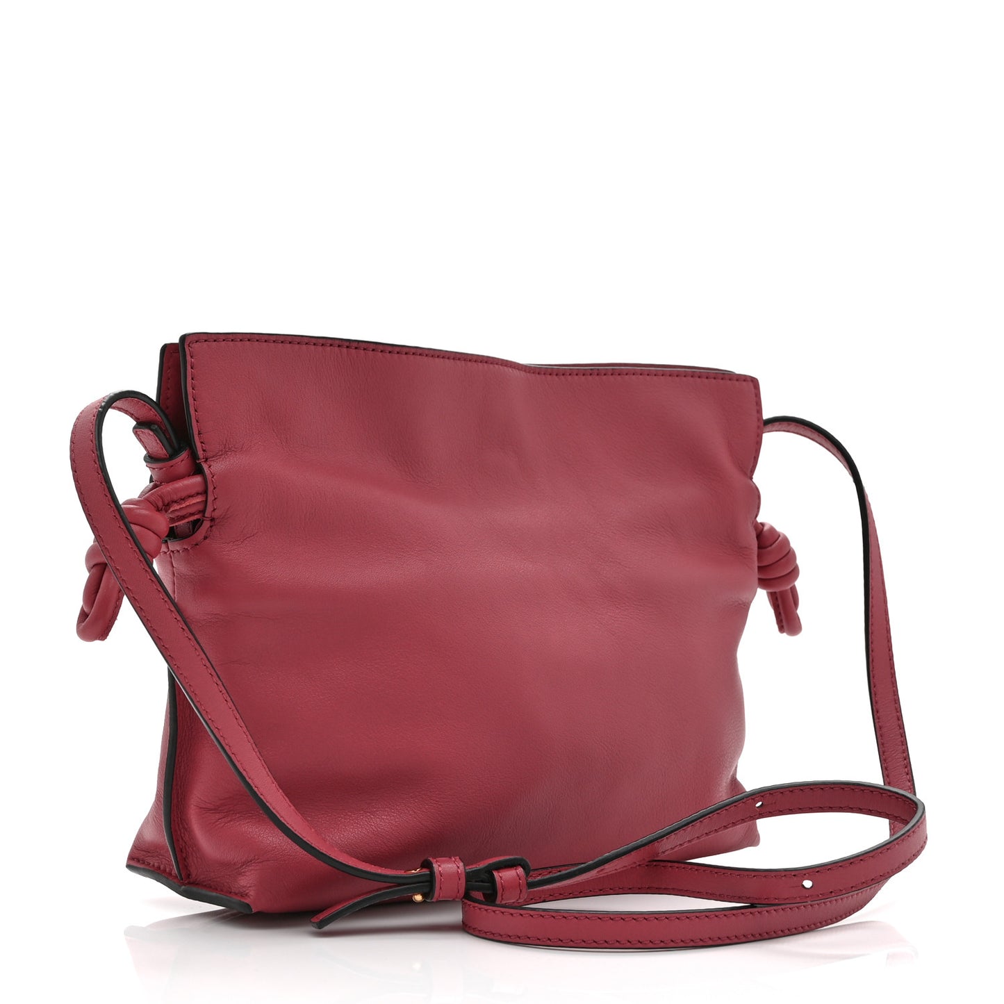 Calfskin Mini Flamenco Knot Bag Peach Bloom