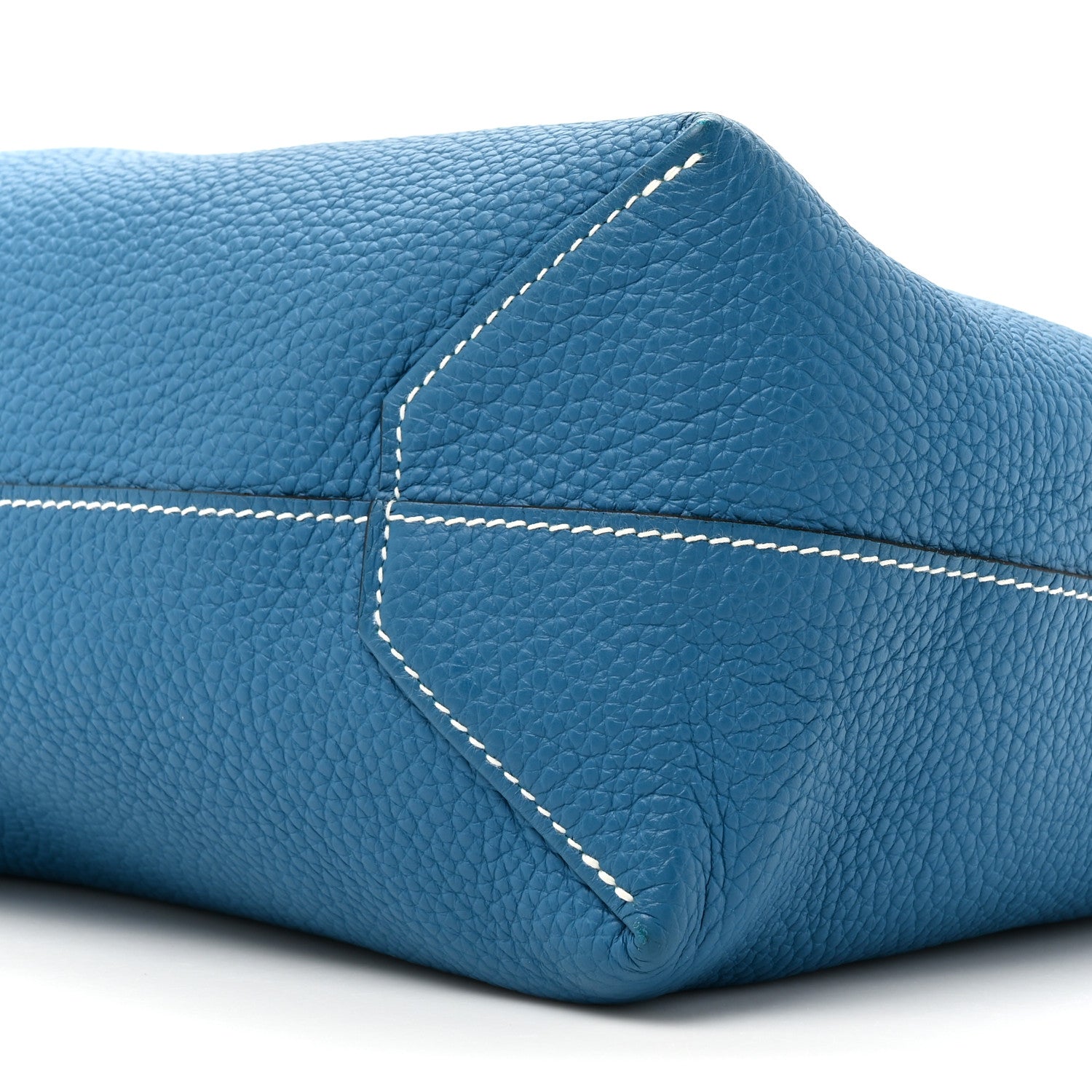 Hermes Taurillon Clemence Double Sens 36 Reversible Tote Bleu Sapphire Izmir 14 of 20