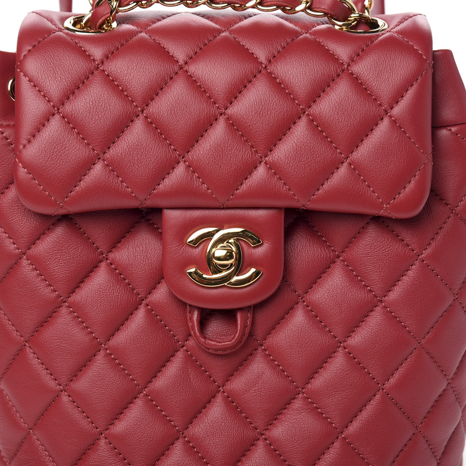 Chanel Calfskin Quilted Mini Urban Spirit Backpack Red 9 of 10