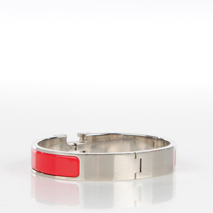 Hermes Enamel Narrow Clic Clac H Bracelet GM Rouge Vif 3 of 6