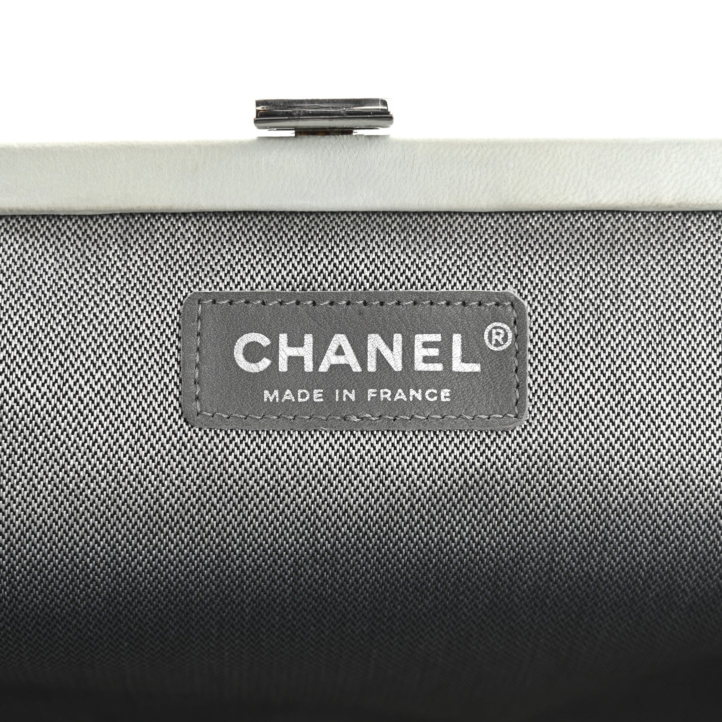 Lambskin Vertical Quilted Mademoiselle Clutch Light Green