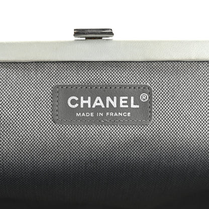 Chanel Lambskin Vertical Quilted Mademoiselle Clutch Light Green 6 of 12