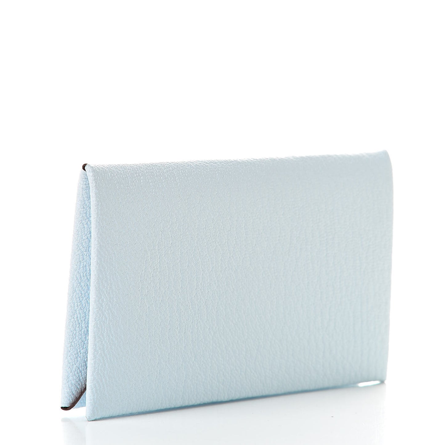 Chevre Mysore Verso Calvi Card Case Bleu Brume Brique