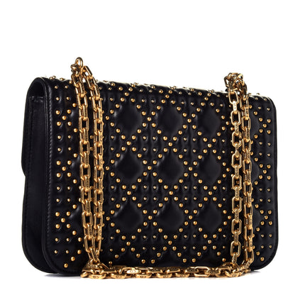 Christian Dior Lambskin Cannage Studded Large Dioraddict Flap Bag Black 3 of 8