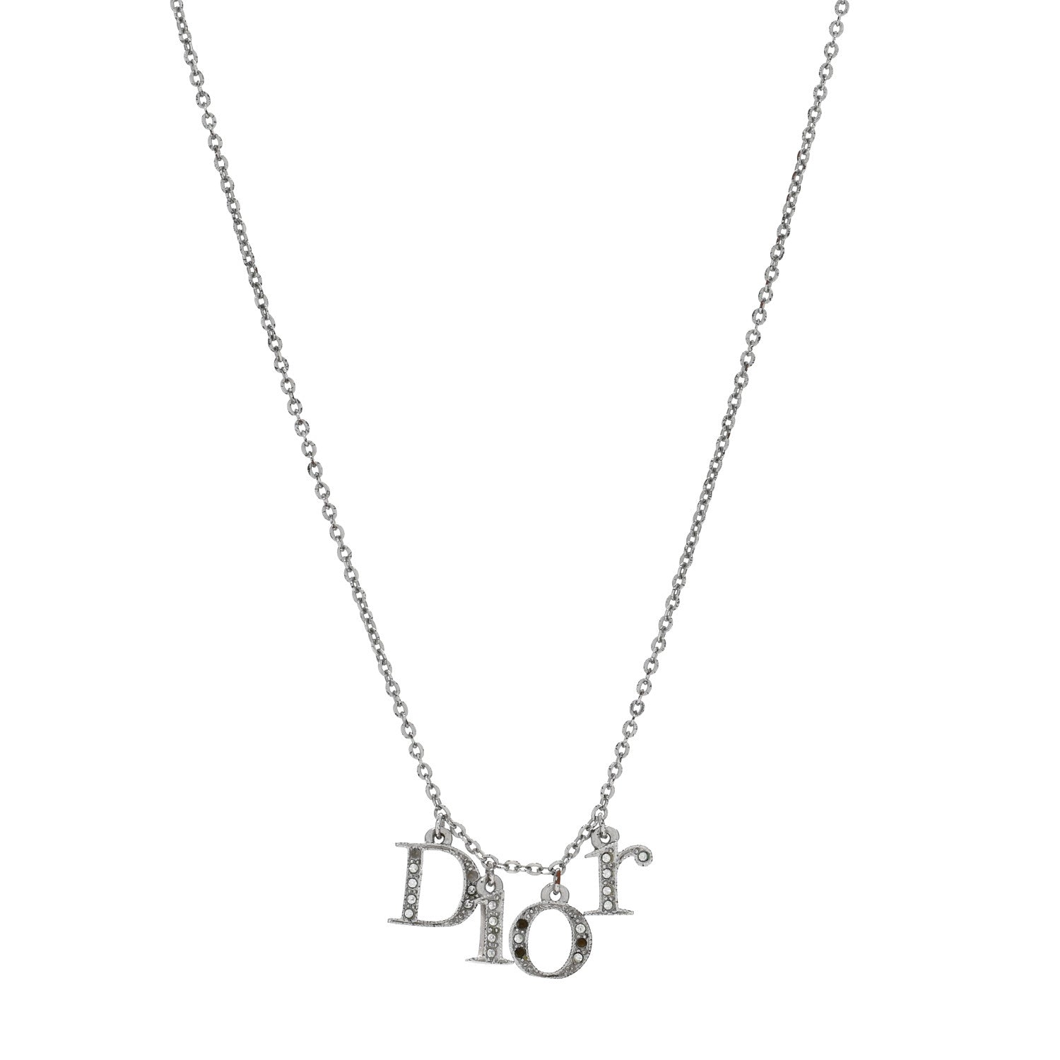 Christian Dior Crystal Dio(r)evolution Necklace Silver 1 of 5