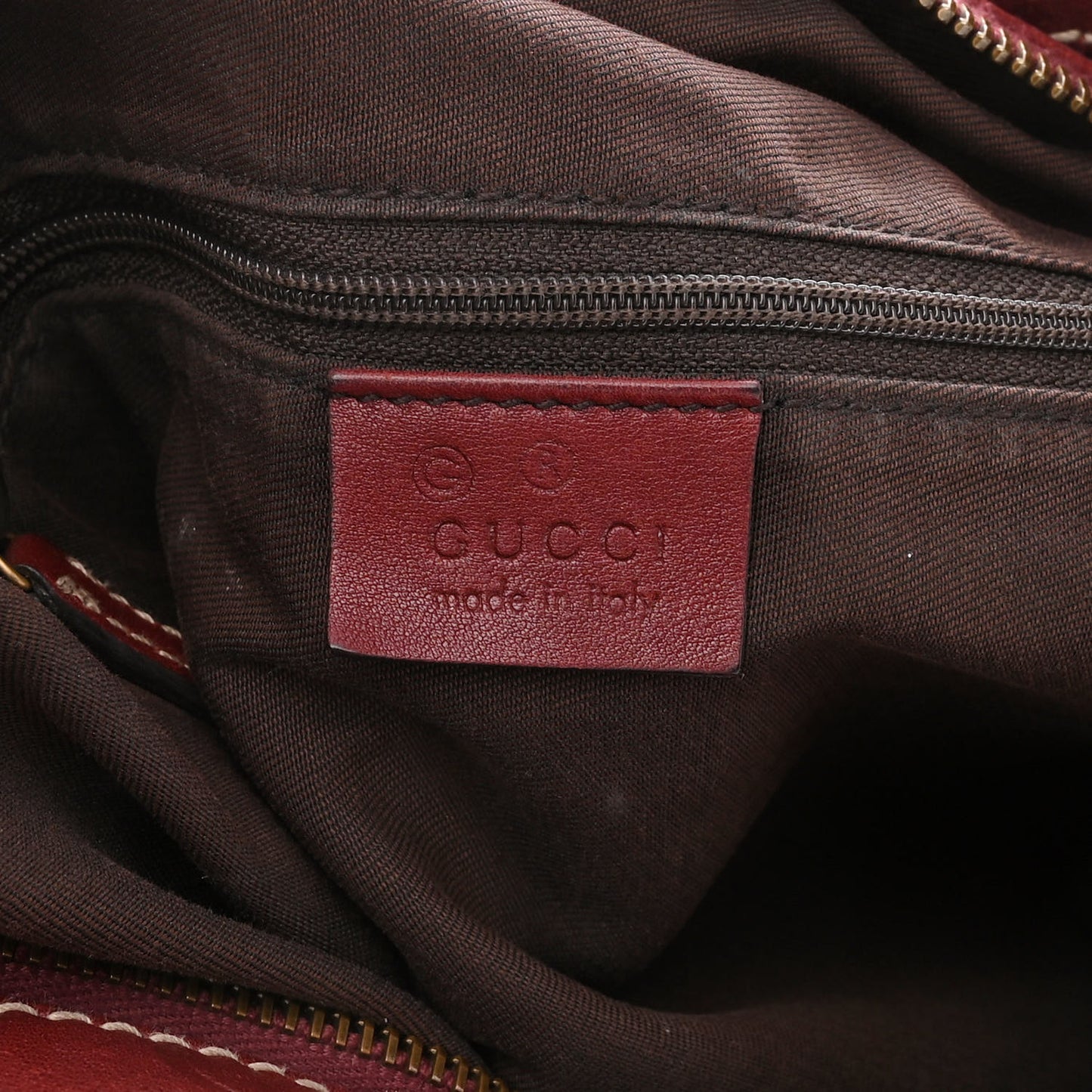 Guccissima Medium Horsebit Chain Hobo Red