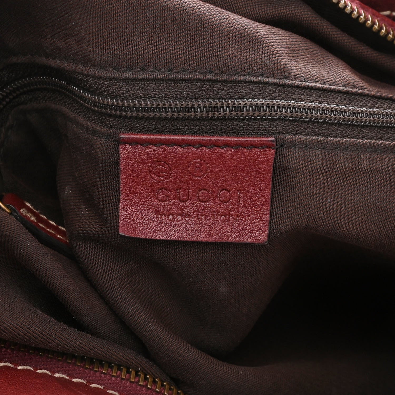 Gucci Guccissima Medium Horsebit Chain Hobo Red 5 of 12