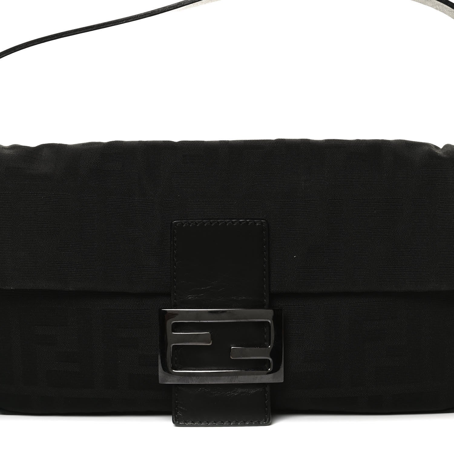 Fendi Nylon Zucca Baguette Black 8 of 12