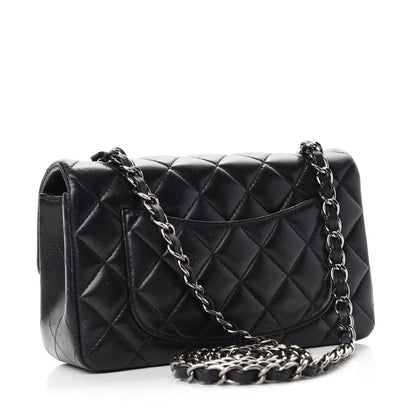Chanel Lambskin Quilted Mini Rectangular Flap Black 3 of 12
