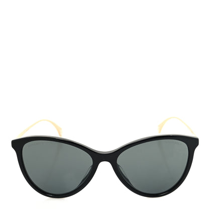 Chanel Acetate Metal Butterfly Sunglasses 5459-A Black Gold 2 of 8