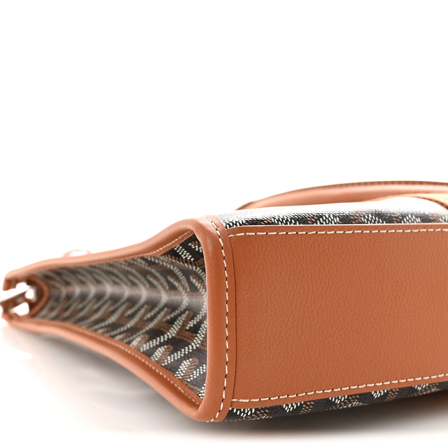 Goyardine Calfskin Morvan Document Case Black Gold