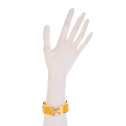 Hermes Enamel Wide Clic Clac H Bracelet PM Jaune Soleil 2 of 6