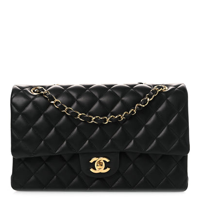 Chanel Lambskin Quilted Medium Double Flap Black 1 of 13