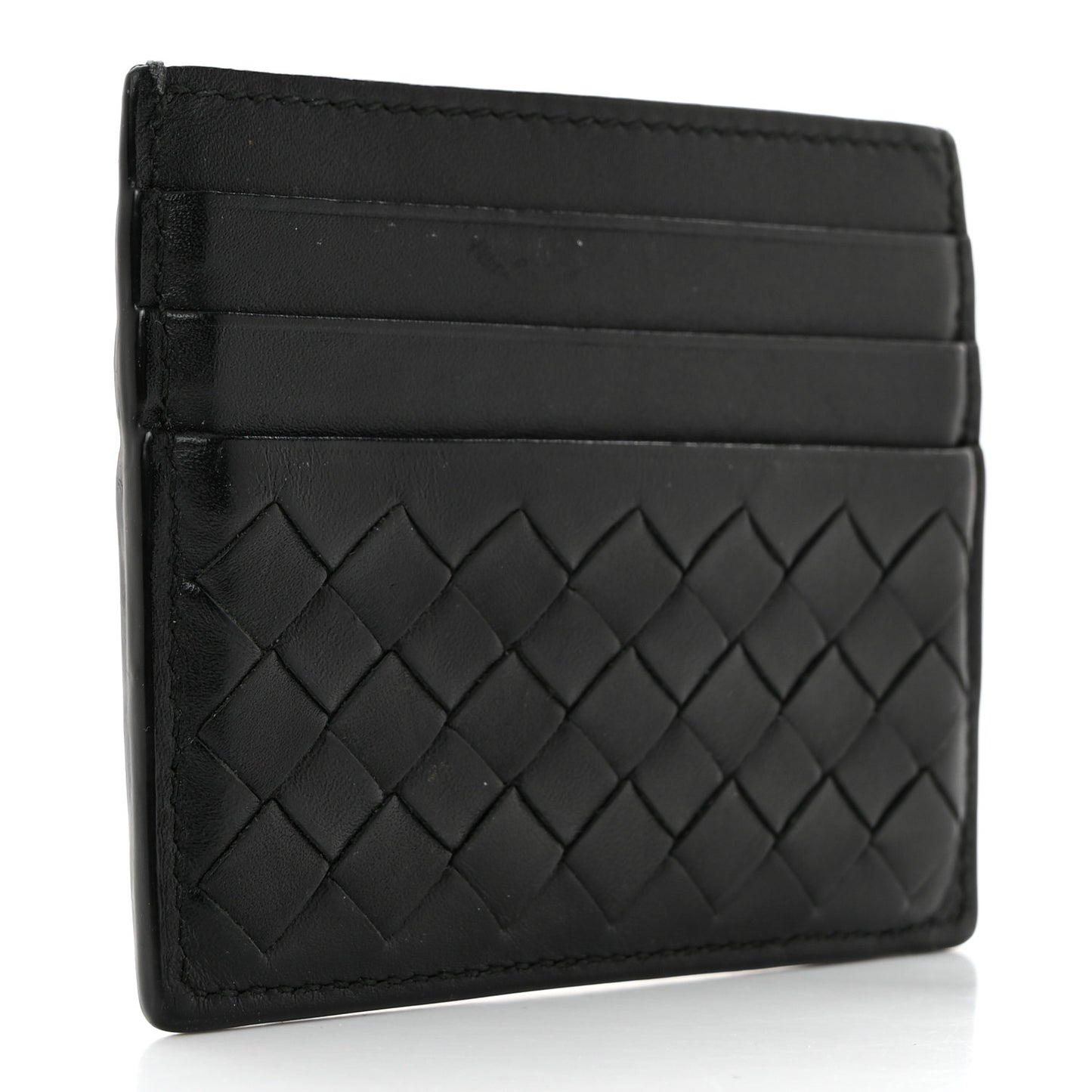 Nappa Intrecciato Card Holder Black