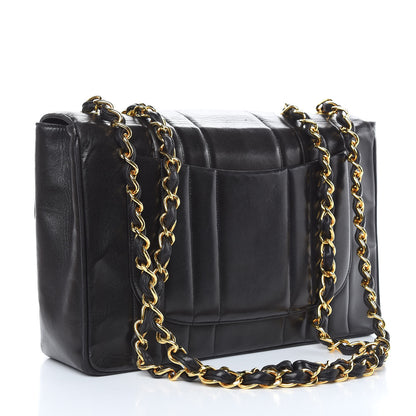 Chanel Lambskin Vertical Quilt Jumbo Single Flap Black 3 of 21