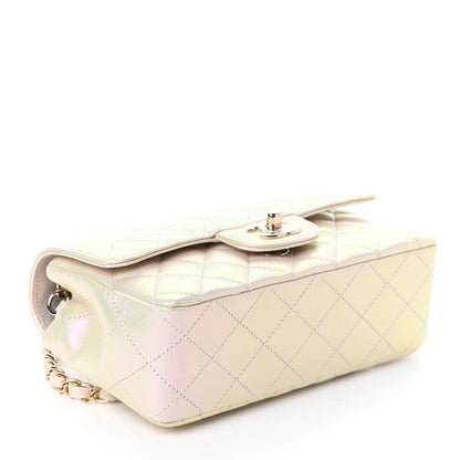 Chanel Iridescent Lambskin Quilted Mini Rectangular Flap Ivory 4 of 9