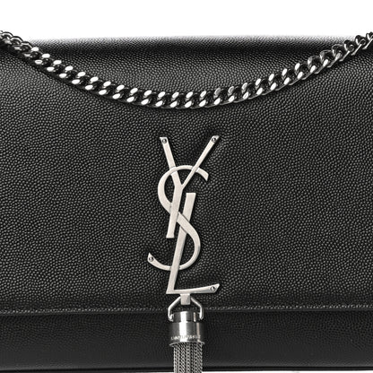 Saint Laurent Grain De Poudre Medium Classic Monogram Kate Tassel Satchel Black 8 of 10