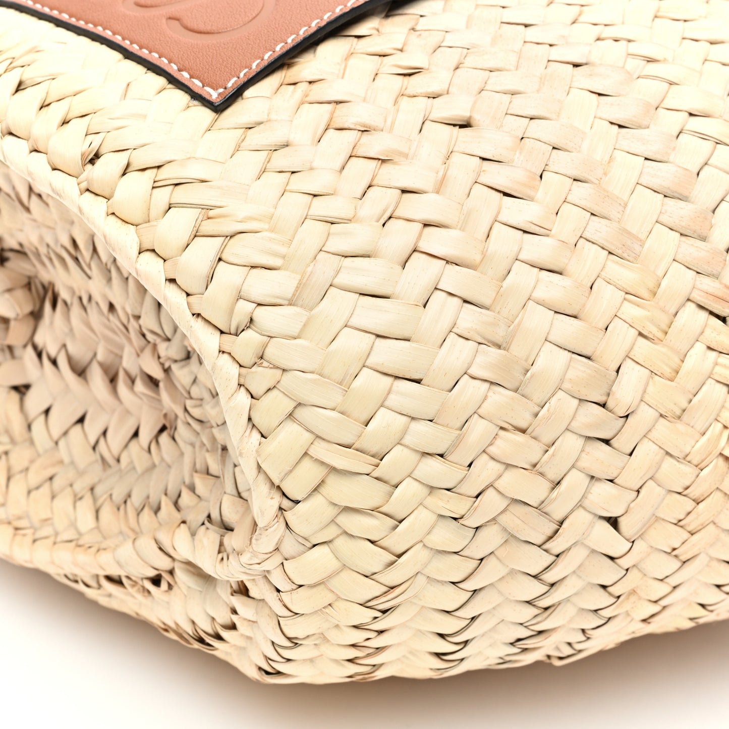 Raffia Drawstring Basket Tote Bag Natural Tan