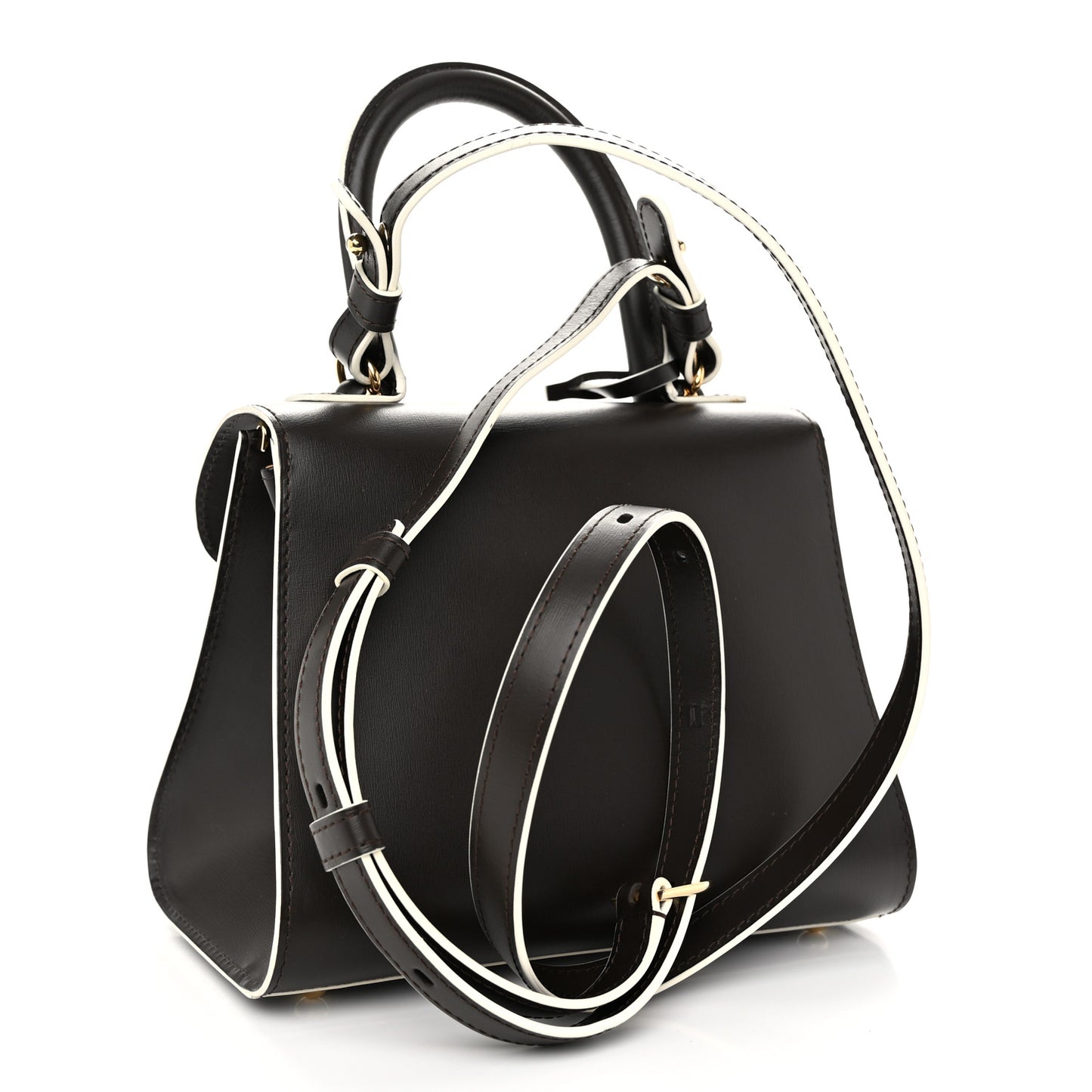 Box Calfskin Mini Brillant Satchel Brown